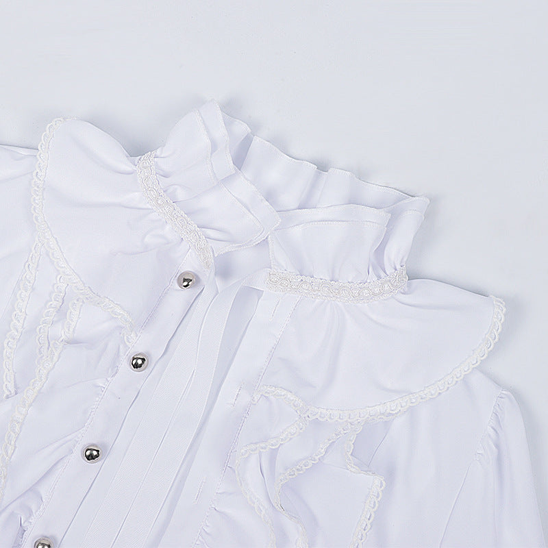 Men's Ruffled Shirt: Steampunk Victorian Fashion for Medieval and Victorian-inspired Ensembles Exquisite lace