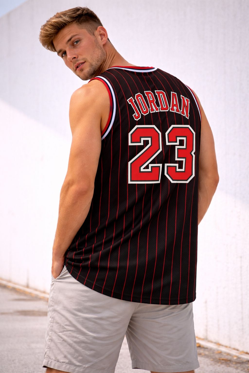 Swingman Bulls Jordan Classic Throwback #23 Basketball Jersey