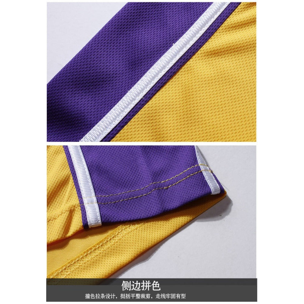 Kobe Bryant #24 #8 Retro Lakers Breathable Basketball Jersey Pants Set Embroidery fit for Youth to Adult