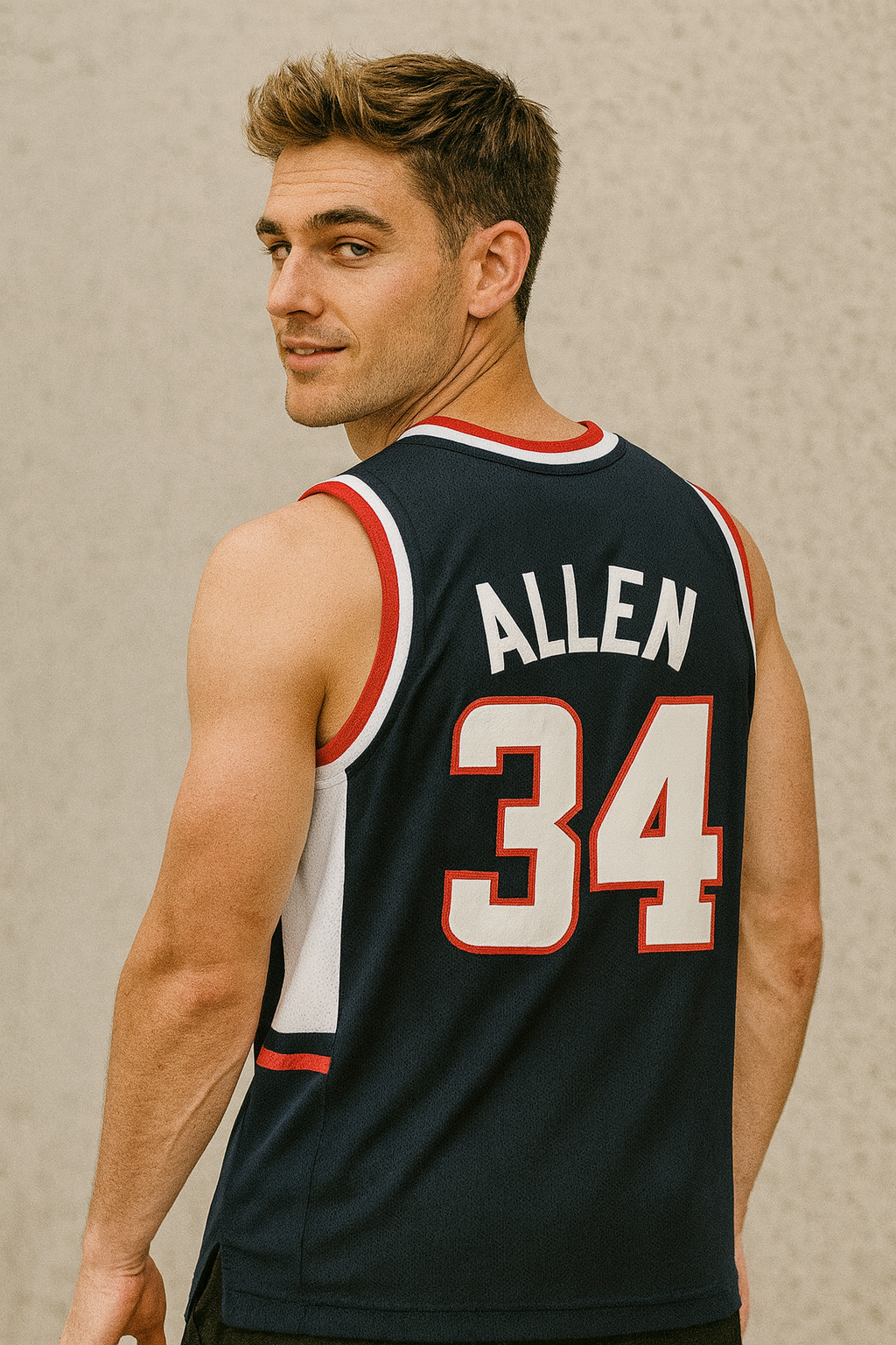 Ray Allen #34 Connecticut Huskies Retro Basketball Jersey – Limited