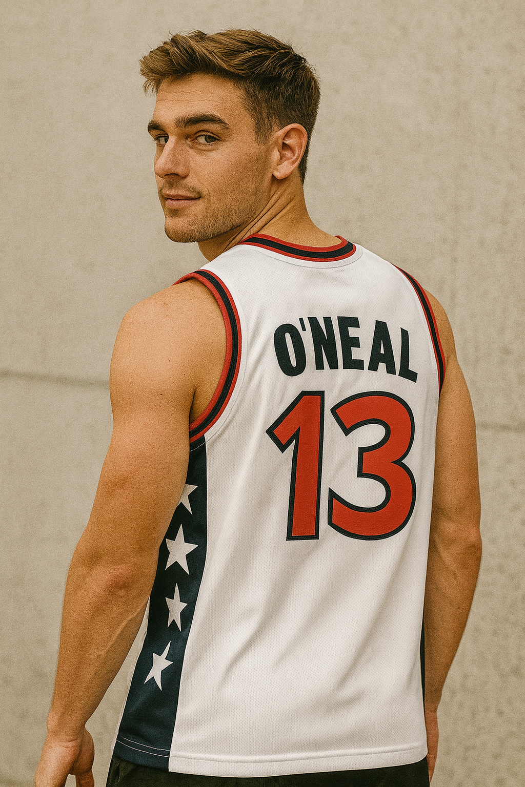 O'Neal #13 USA Dream Team White Basketball Jersey