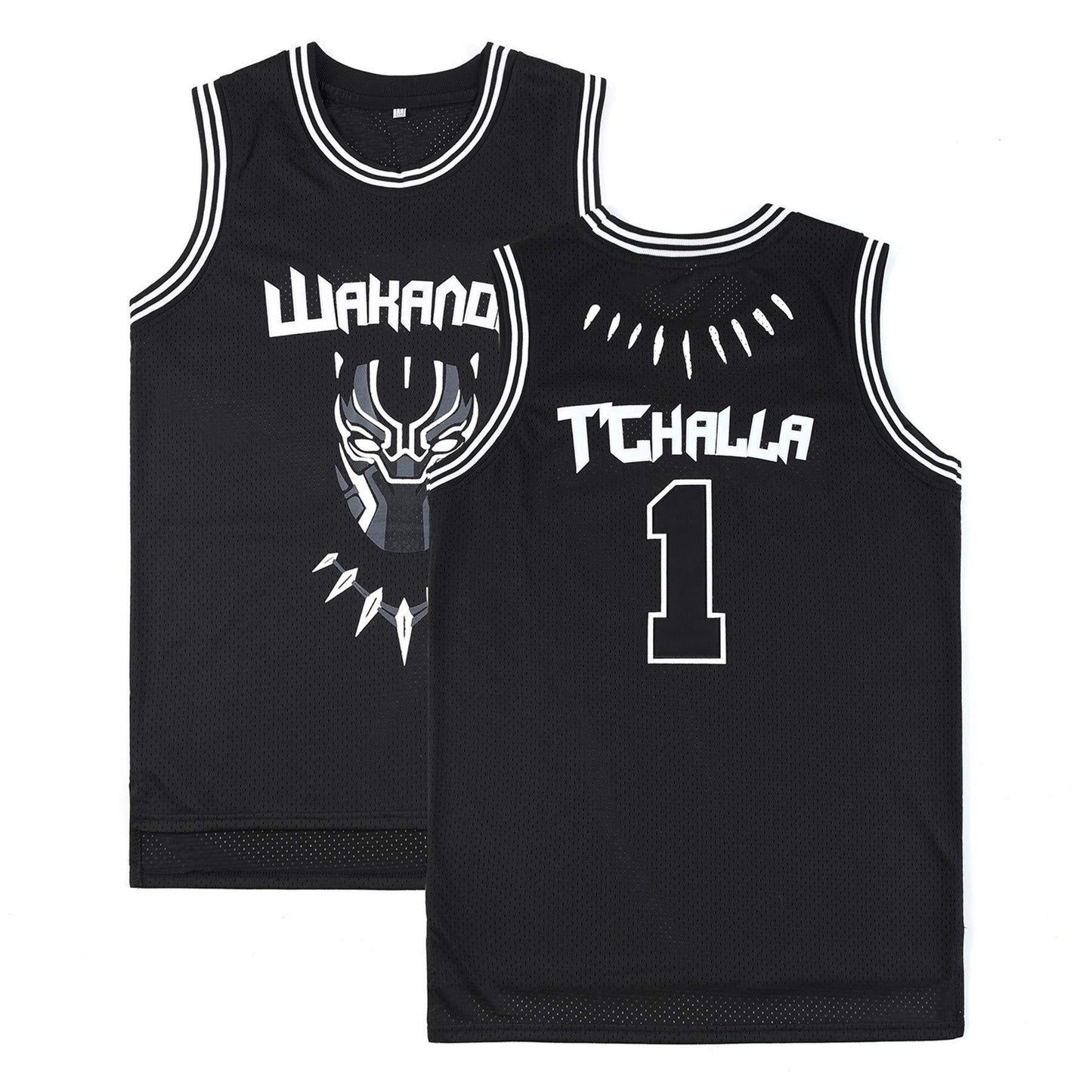 WAKANDA KING T’CHALLA  #1 Hip-hop Retro Jersey American Basketball Jersey Black