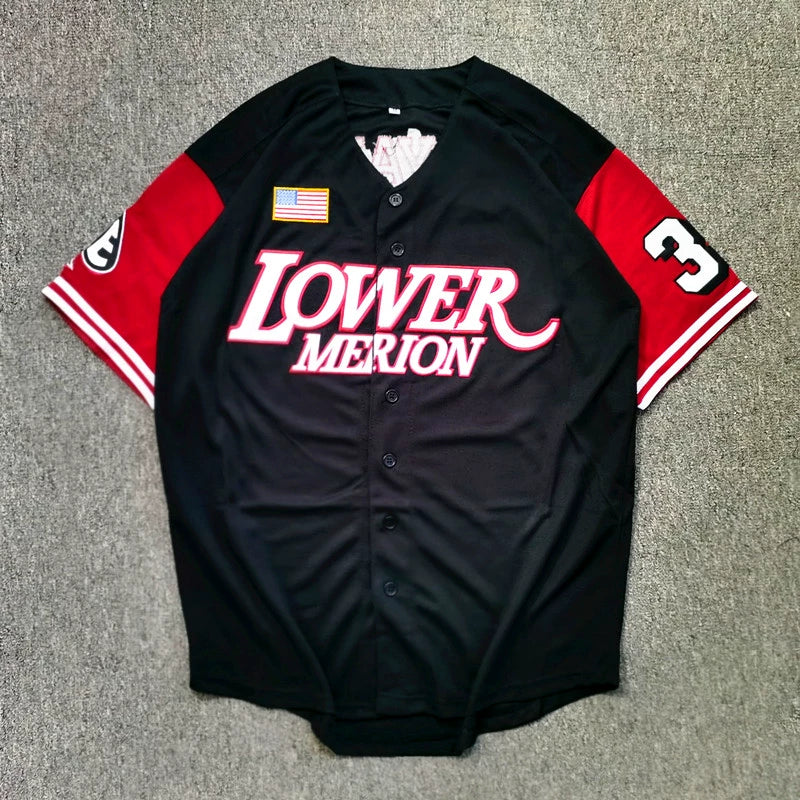 Men's Lower Merion Kobe Bryant #33 Baseball Jersey Embroidered Cardigan