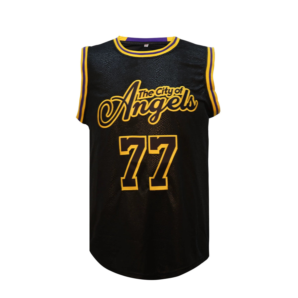 Luka Dončić #77 City of Angels Black Mamba-Style Basketball Jersey