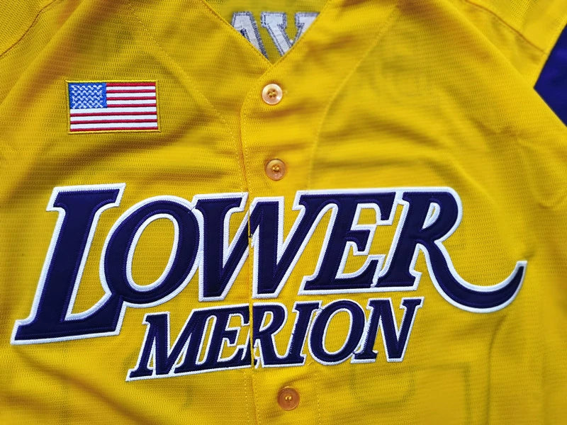 Men's Lower Merion Kobe Bryant #33 Baseball Jersey Embroidered Cardigan