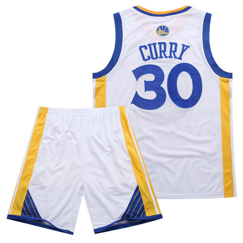 Warriors Curry #30 Breathable Basketball Jersey Pants Set Embroidery fit for Youth to Adult