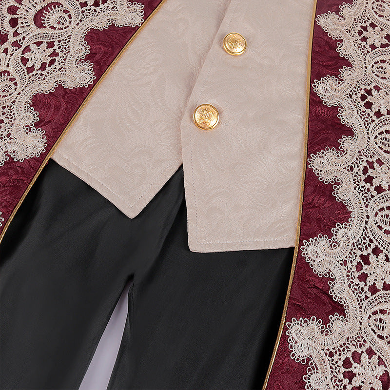 Men Steampunk Medieval Jackets Gothic Victorian Age Frock Party Costumes