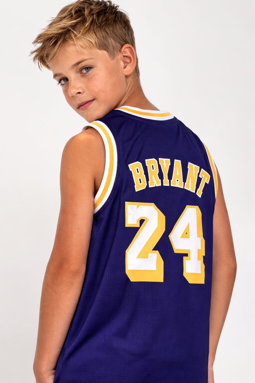 Kids Youth Basketball Jersey 24 Kobe Bryant Purple