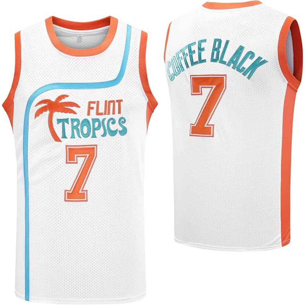 Semi-Pro Coffee Black #7 Flint Tropics Basketball Jersey
