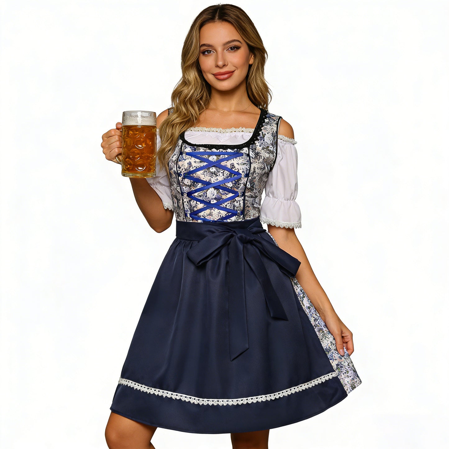 Oktoberfest Dirndl Bavarian German Traditional Costume for Women Men
