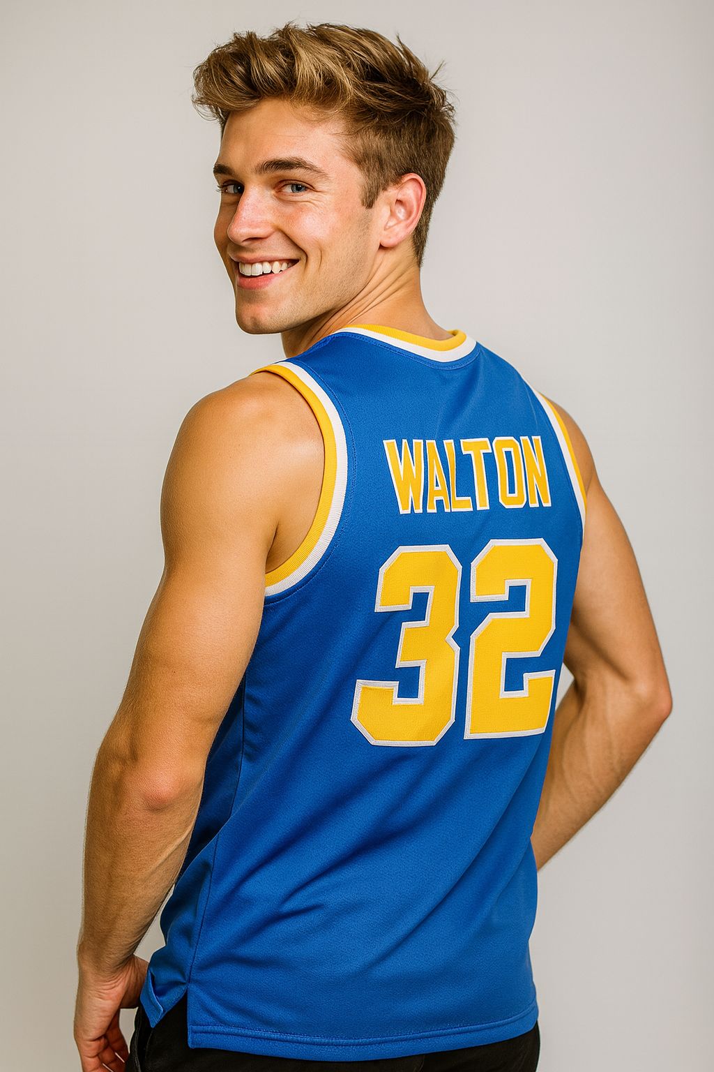 Retro Throwback Bill Walton #32 UCLA Basketball Jerseys Blue