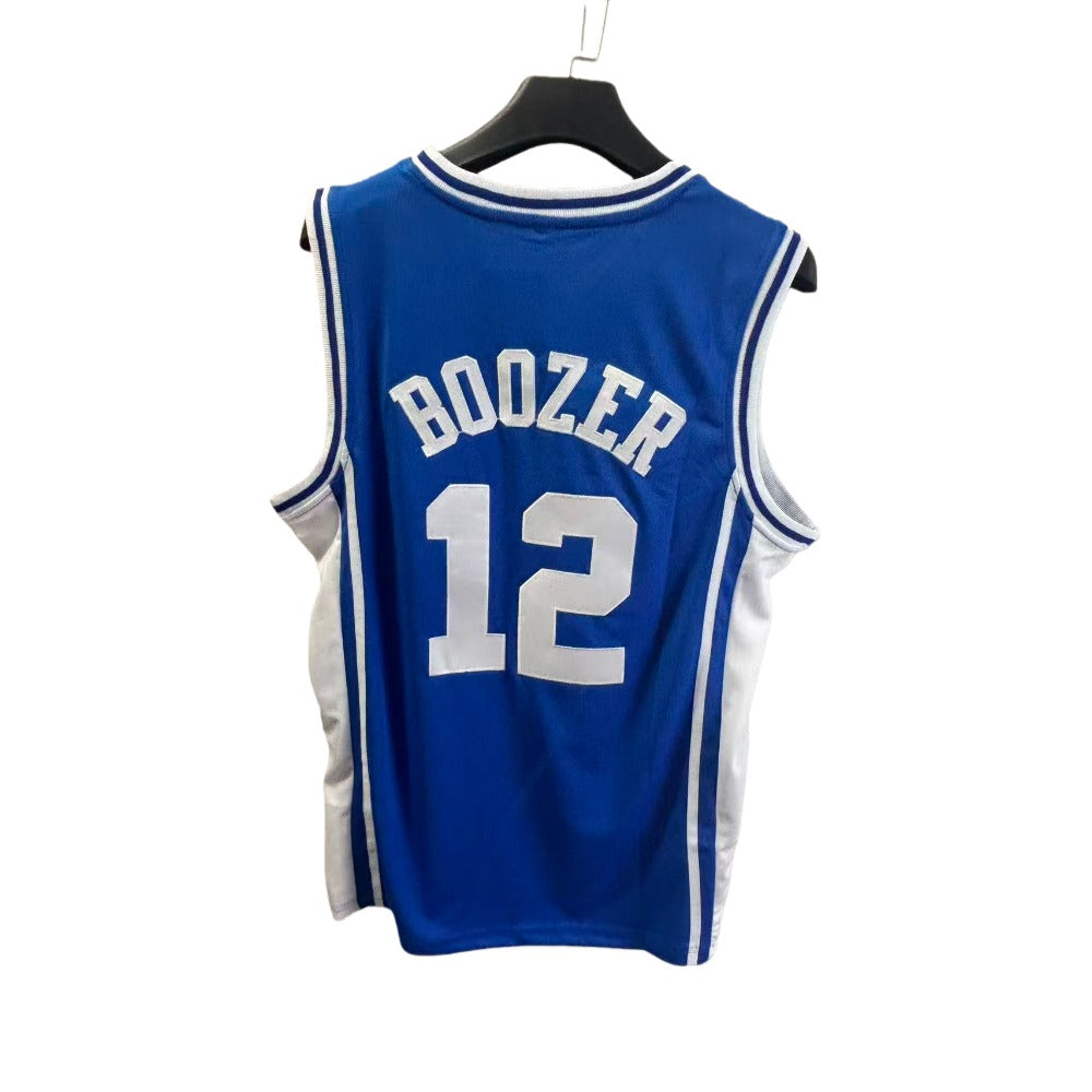 Cameron Boozer #12 Duke College Basketball Jersey  -Blue Embroidery