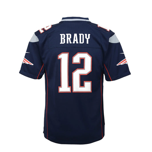 Custom  #12 Tom Brady Embroidered Football Jersey