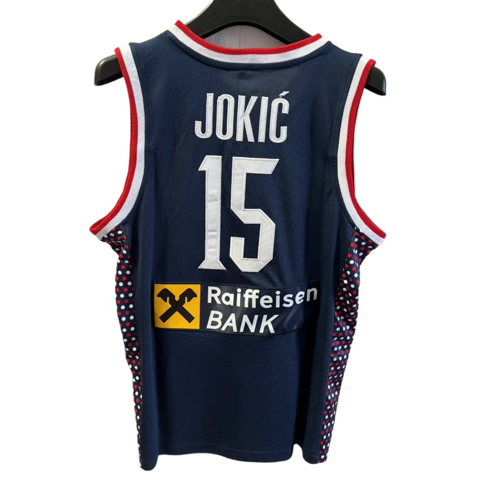Custom Serbia National Team Nikola Jokić #15 Basketball Jersey Embroidered