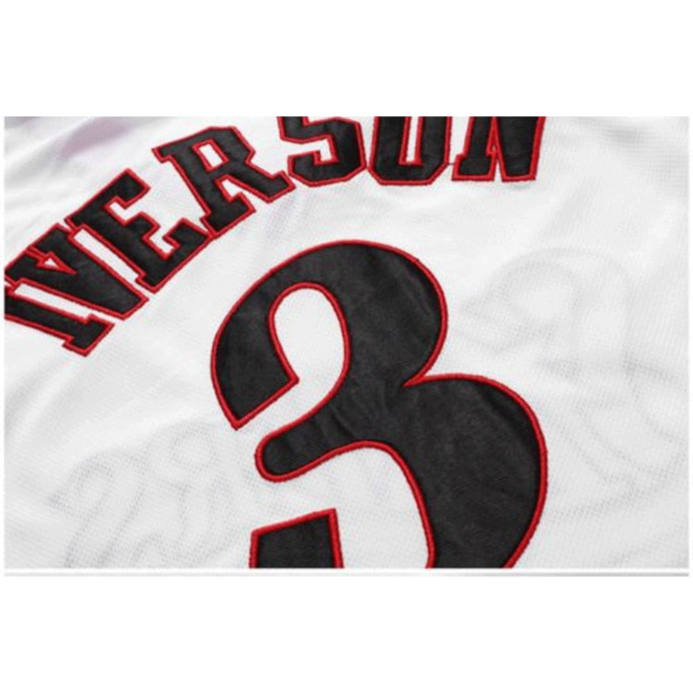Iverson #3 Retro 76ers Breathable Basketball Jersey Pants Set Embroidery Youth Size- Adult Size