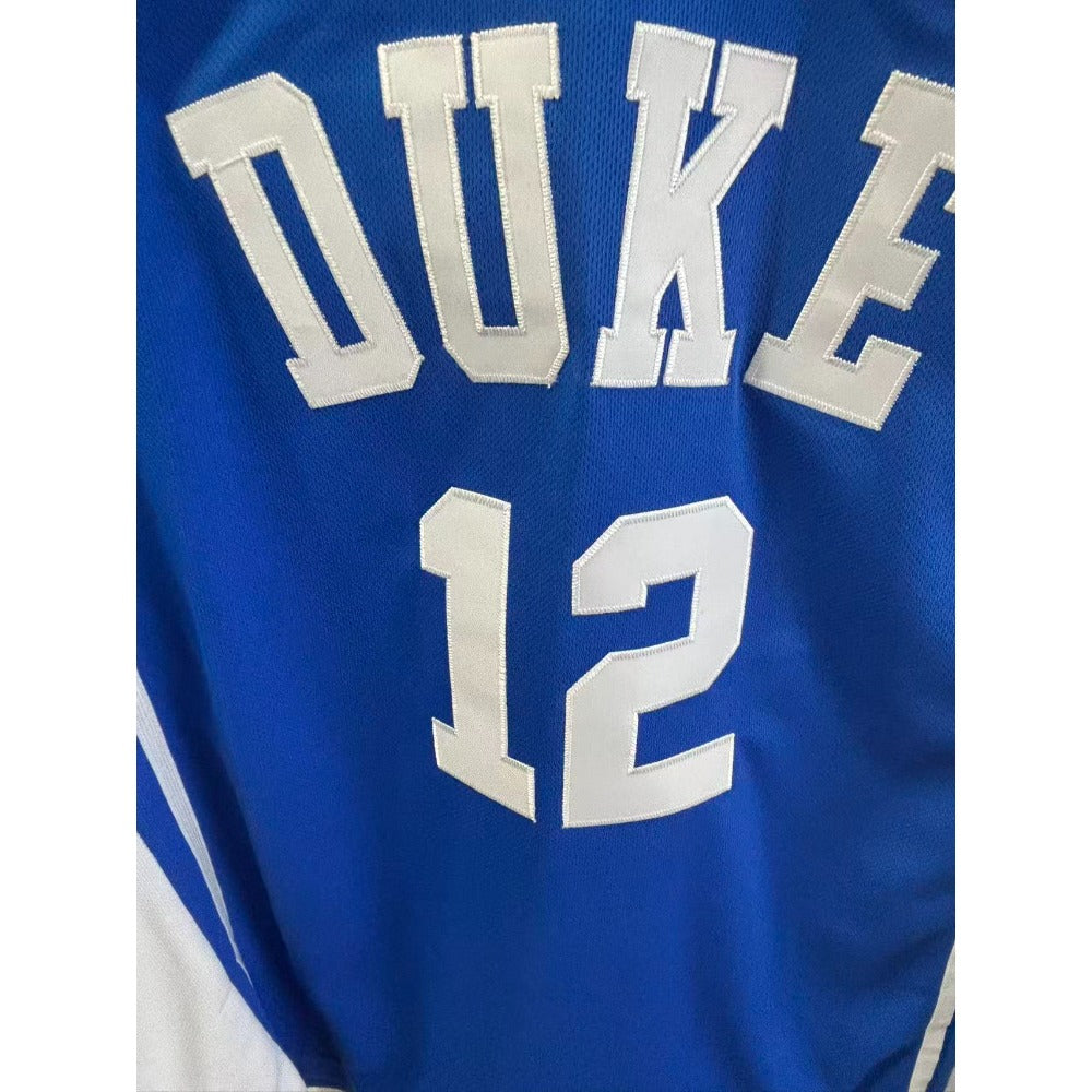 Cameron Boozer #12 Duke College Basketball Jersey  -Blue Embroidery