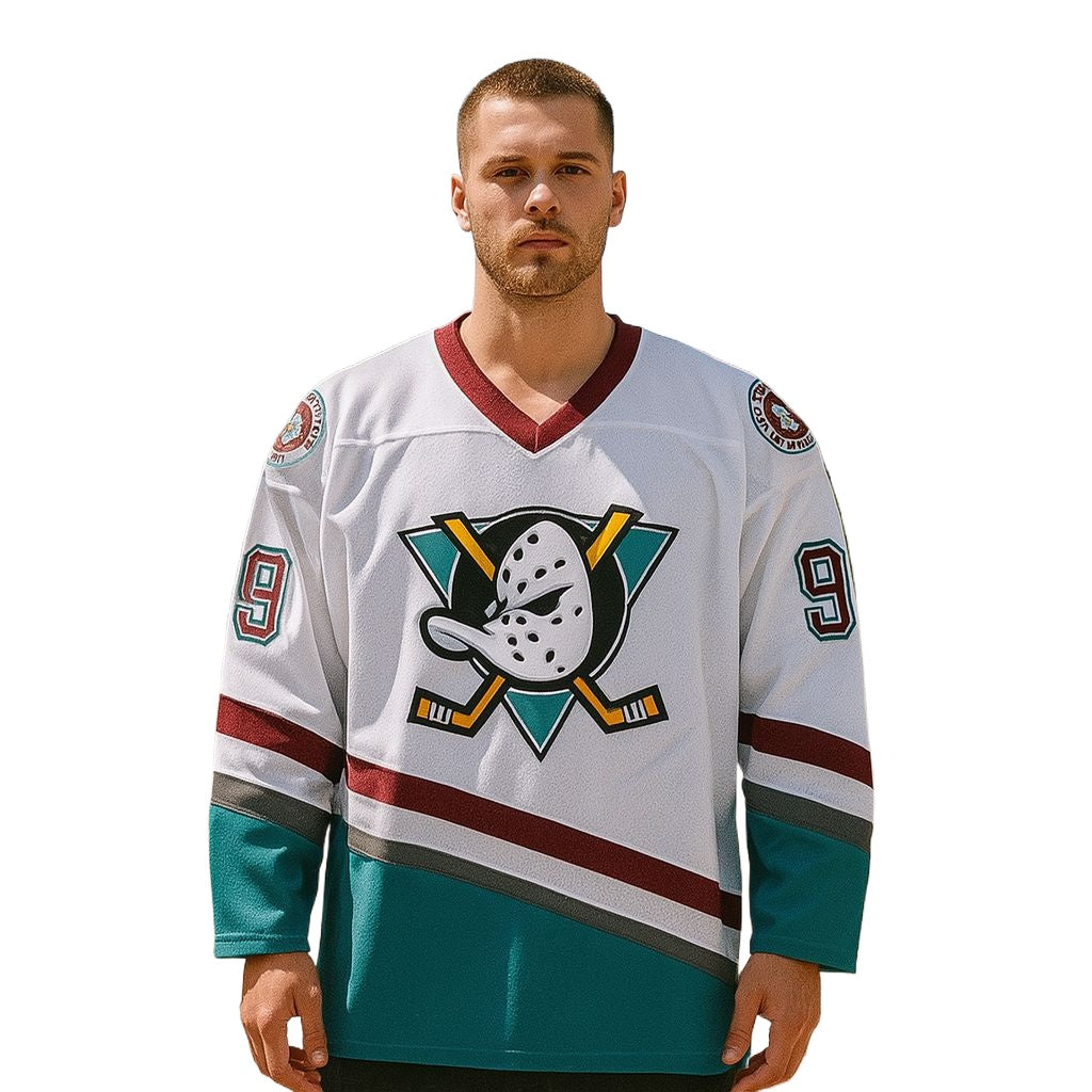 The Mighty Ducks Movie Hockey Jersey Adam Banks  # 99 Forward White Color
