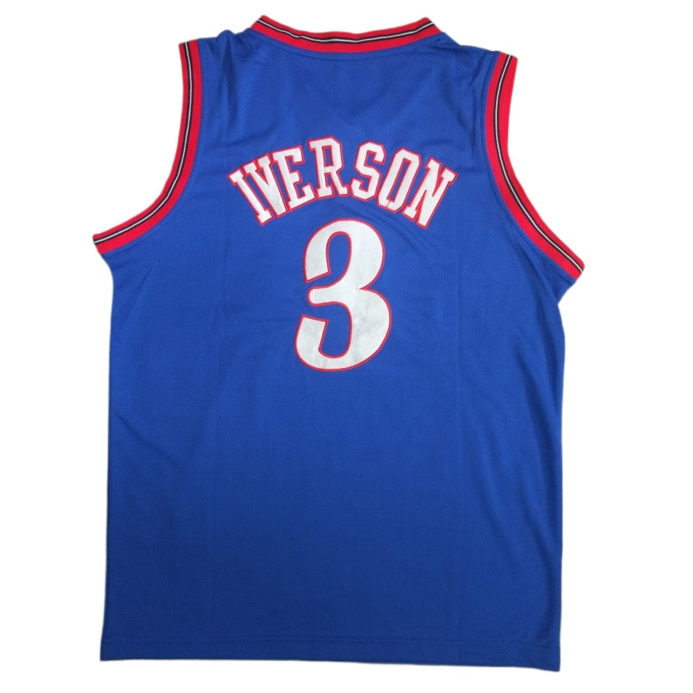 Iverson #3 Retro 76ers Breathable Basketball Jersey Pants Set Embroidery Youth Size- Adult Size
