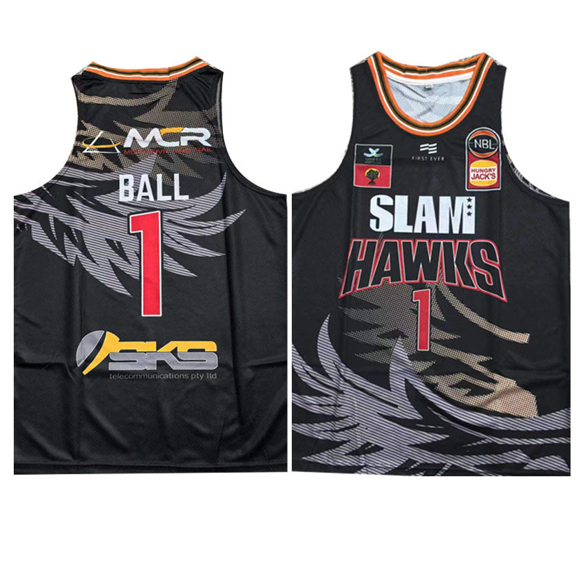 LaMelo Ball #1 Slam Hawks Looney Tunes Basketball Jersey White/Black/Red