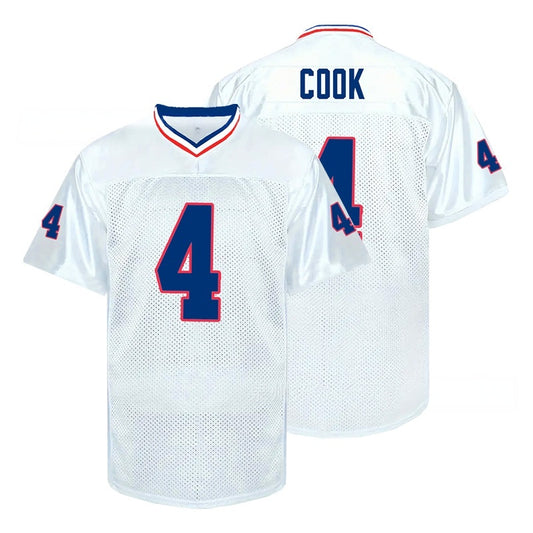 James Cook #4 White Retro American Football Jersey – Stitched Style