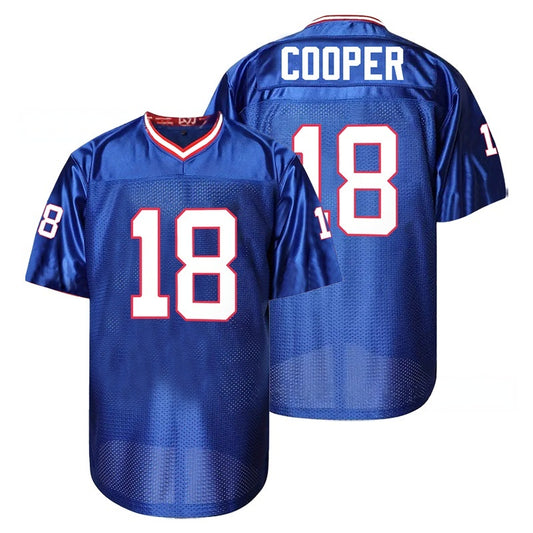 Amari Cooper #18 Blue Retro American Football Jersey – Stitched Style