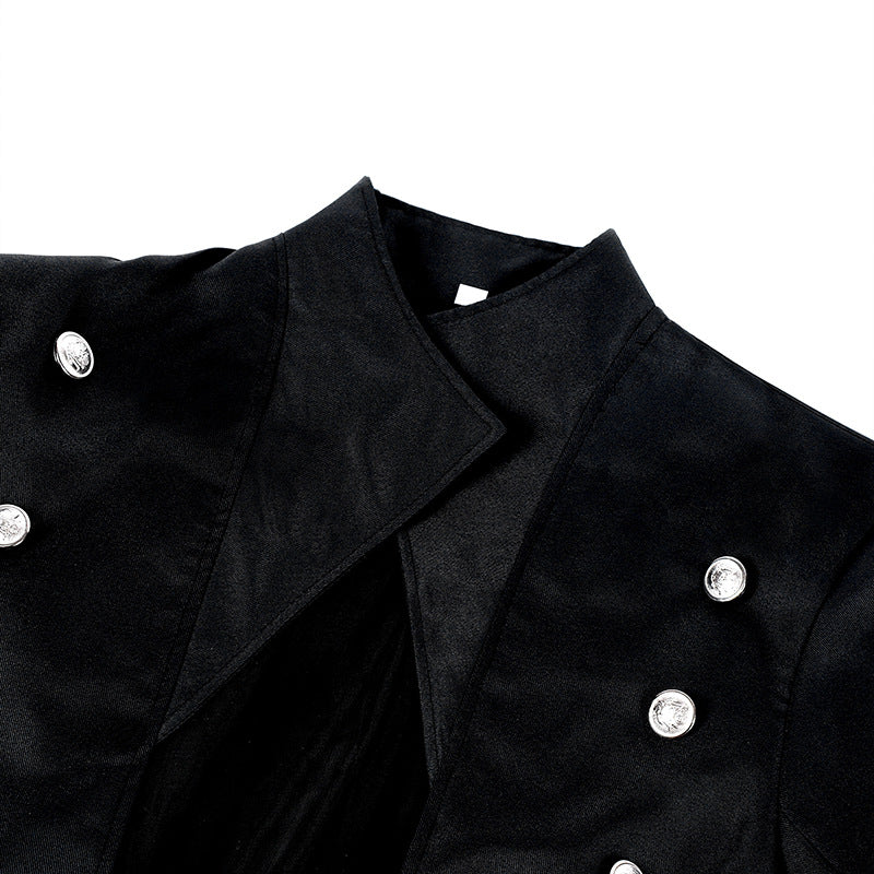 Mens' Steampunk Gothic Long Sleeve Jacket Vintage Medieval Victorian Trench Coat