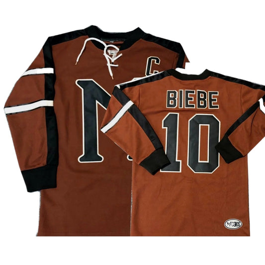 Mystery Alaska Movie John Biebe Captain #10 Hockey Jersey