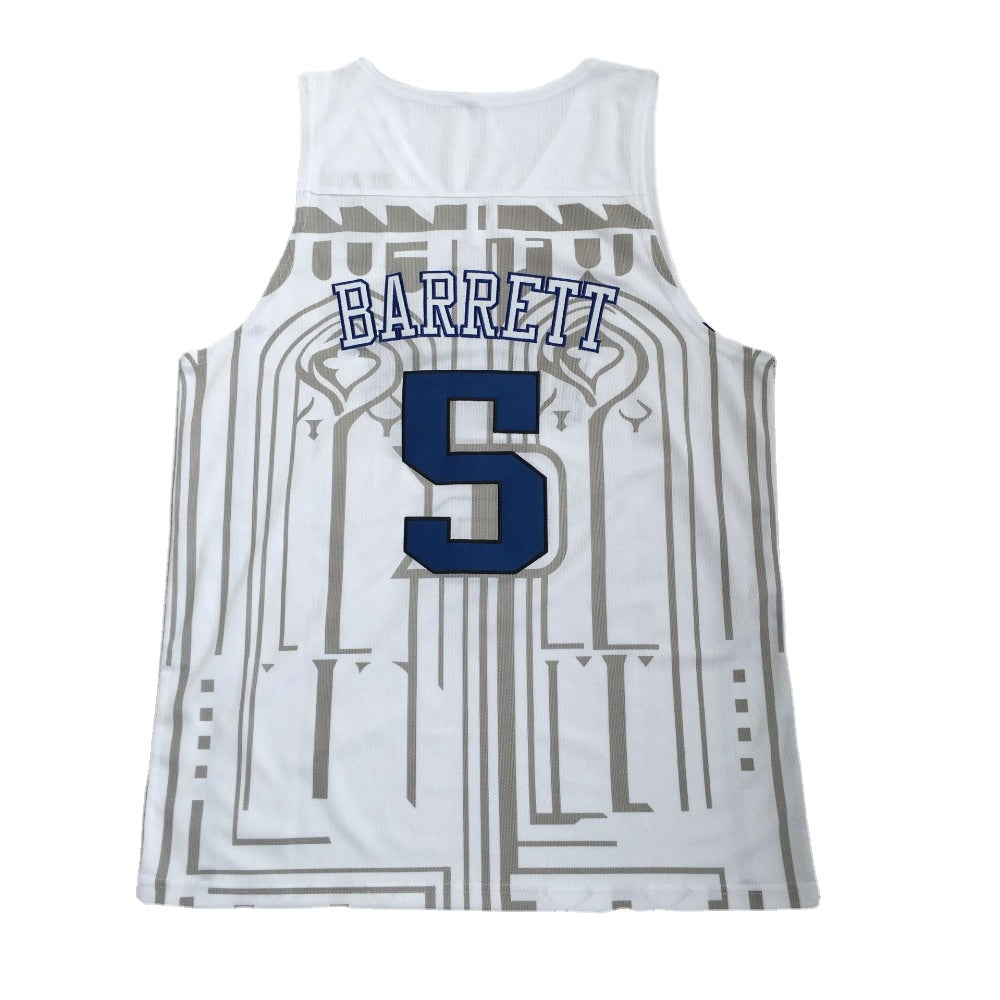R.J. Barrett  #5 Duke College Basketball Jersey -White Embroidered