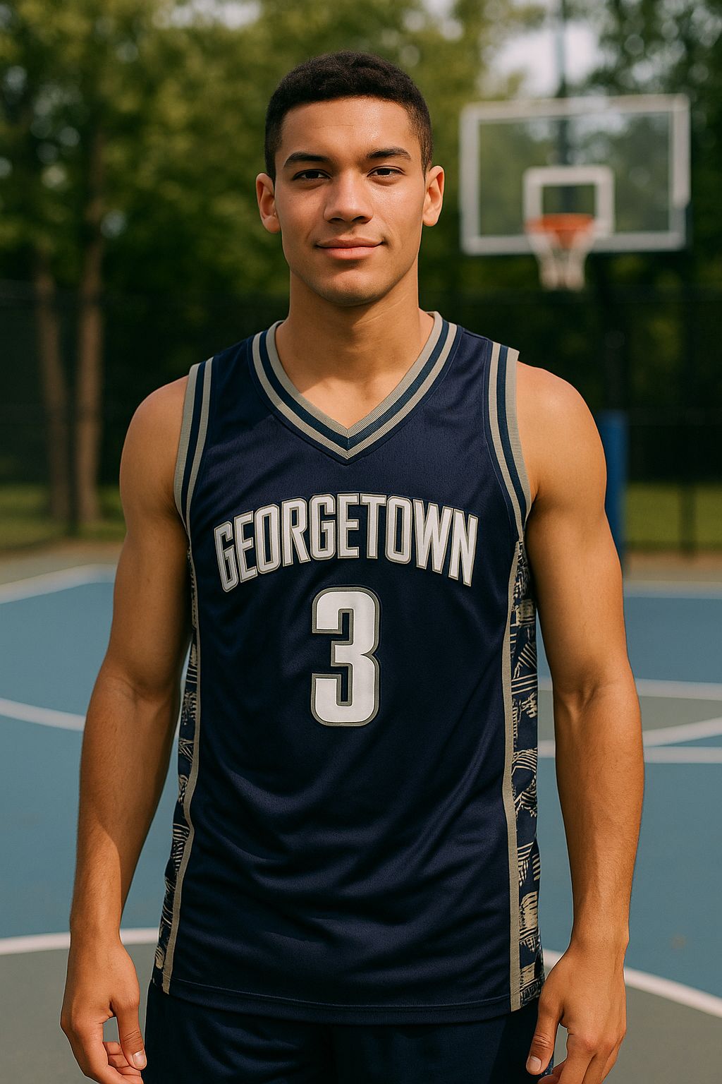 Hoyas Allen Iverson #3 Georgetown University Basketball Jersey