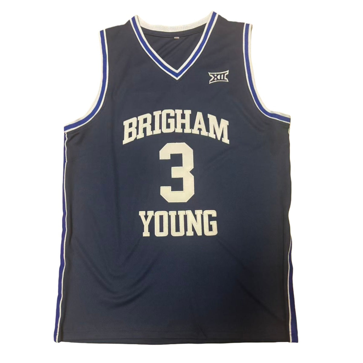 AJ Dybantsa #3 Brigham Young University Basketball Jersey - Dark Blue Embroidery