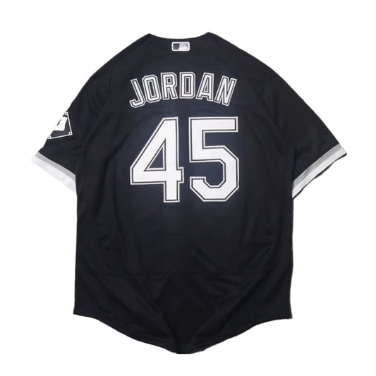 Michael Jordan  #45 Button Down Baseball Jersey - Black