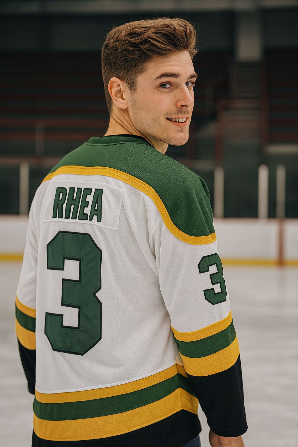 Ross The BOSS #3 Rhea ST John's Shamrocks Ice Hockey Jersey White Color