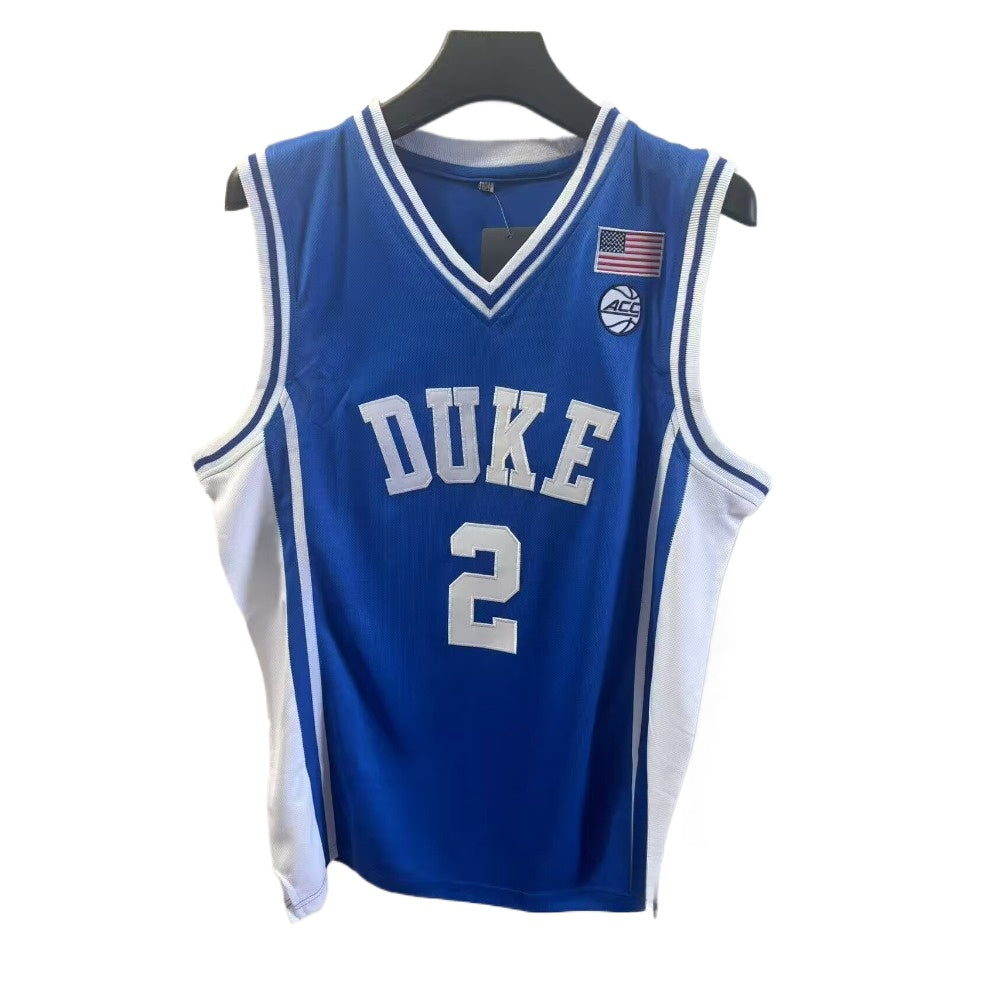 Cooper Flagg #2 Duke College Basketball Jersey - Blue Embroidery