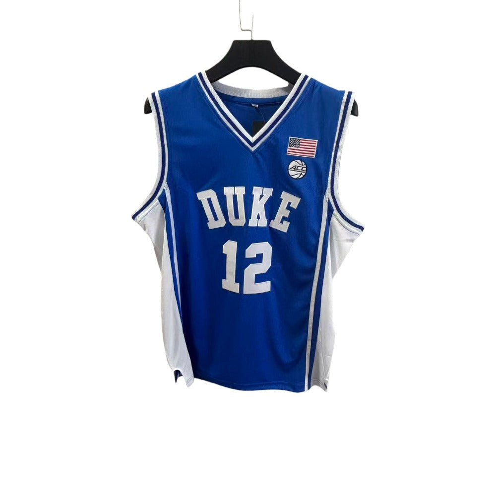 Cameron Boozer #12 Duke College Basketball Jersey  -Blue Embroidery