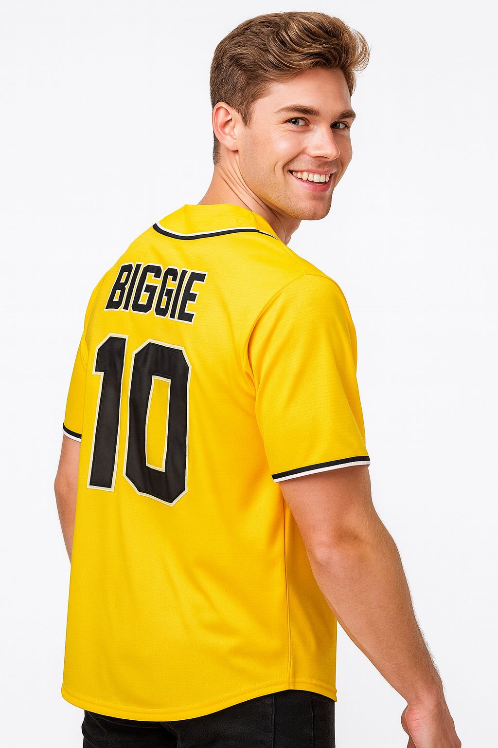 Biggie Smalls Bad Boy Baseball Jersey #10 – Yellow Edition