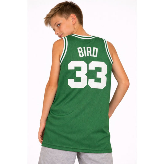 Kids Youth Larry Bird #33 Boston Throwback Basketball Jersey Green