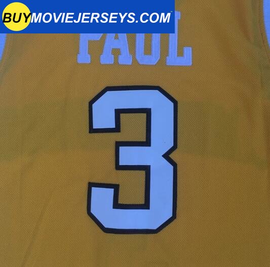 Paul #3 Wake Forest University College Men Basketball Yellow Jersey