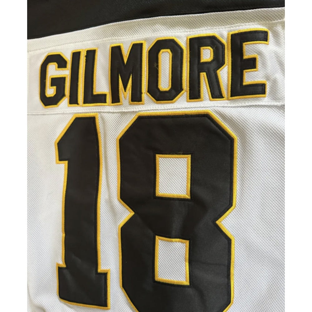 Happy Gilmore #18 Boston White Ice Hockey Movie Jersey