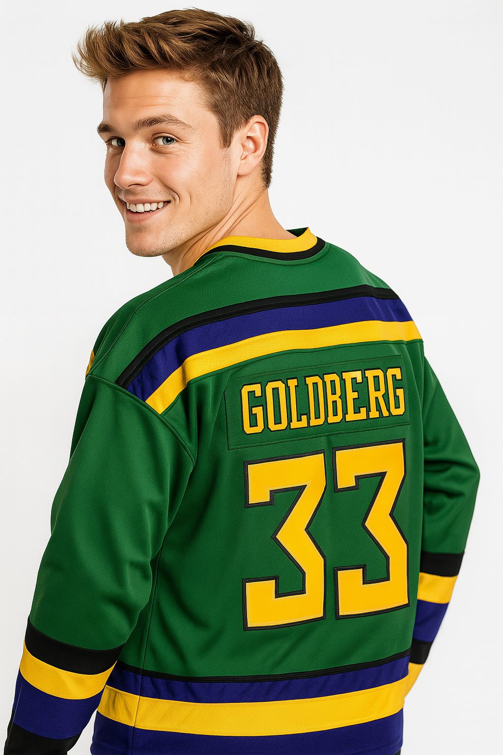 The Mighty Ducks Movie Hockey Jersey Greg Goldberg  # 33 
