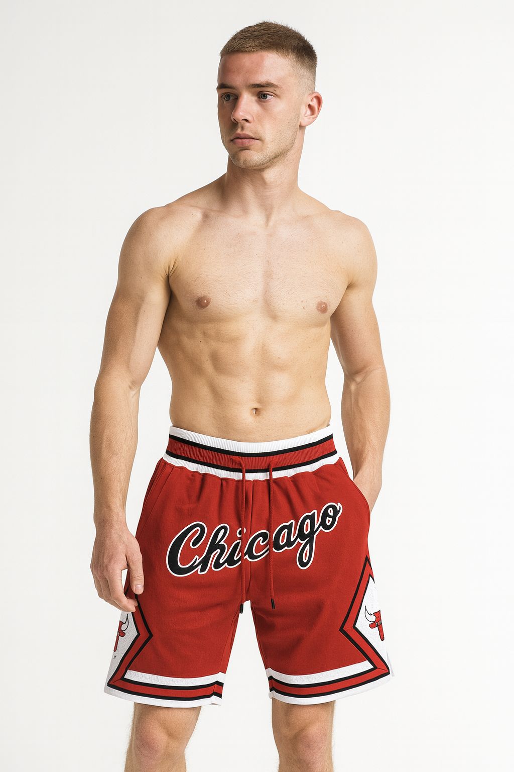 Throwback Chicago Basketball Shorts – Zip Pocket Sports Pants