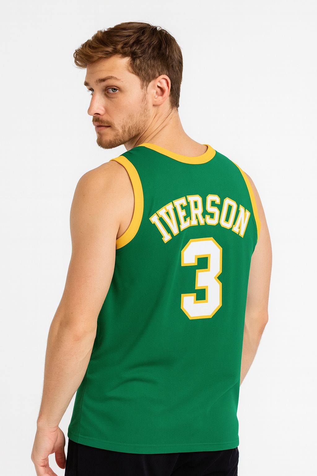Allen Iverson #3 Bethel High School Basketball Jersey - Green