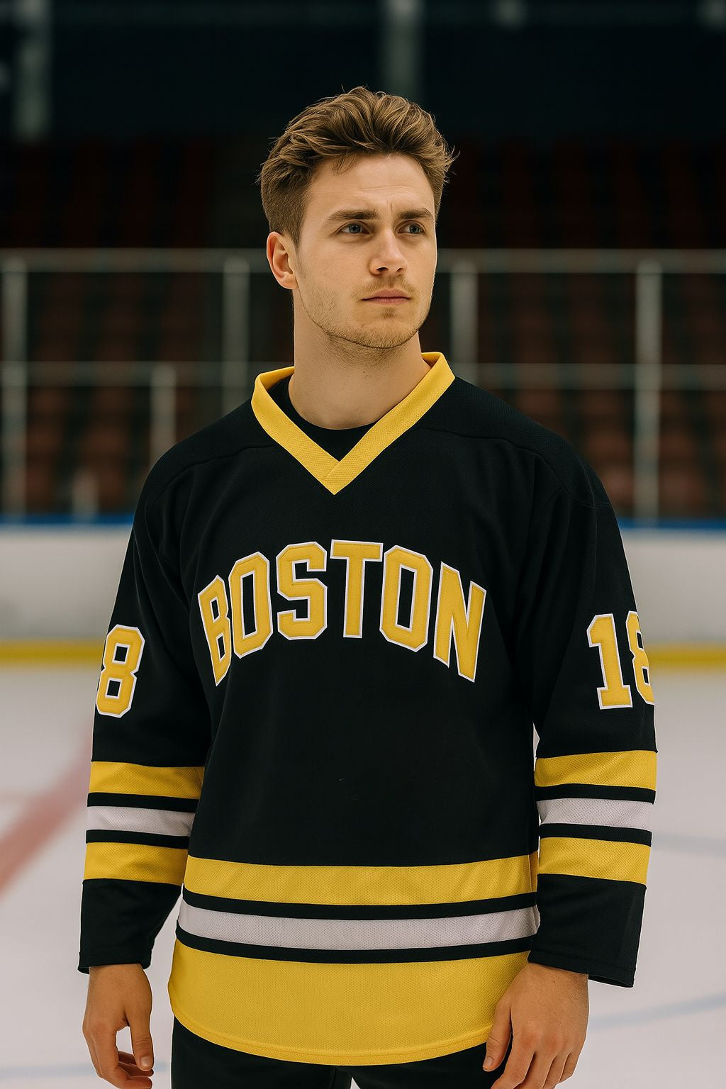 Happy Gilmore 1996 Movie #18 Boston Adam Sandler Ice Hockey Jersey