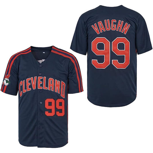 Ricky Wild Thing Vaughn #99 Major League Baseball Jersey Navy