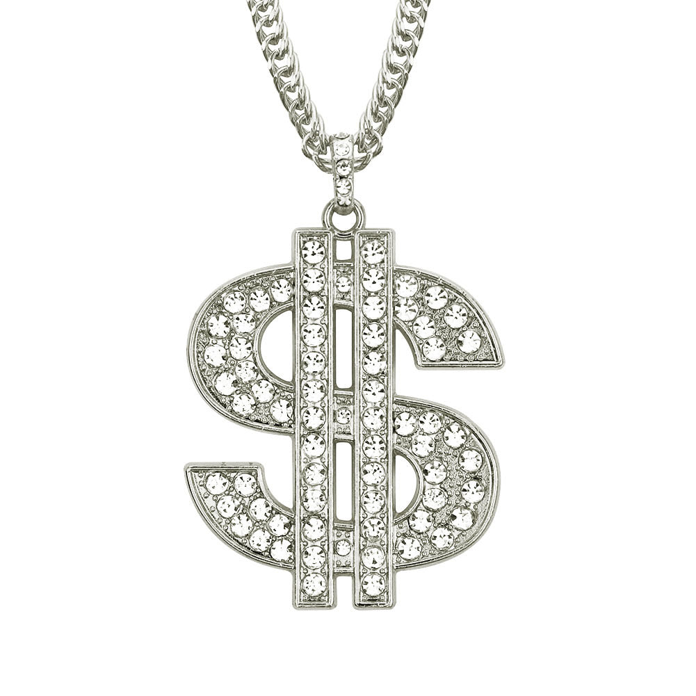 Electroplated Hiphop USD Pendant Necklace Popular Hip Hop Jewelry Men's Necklace Cuban Chain