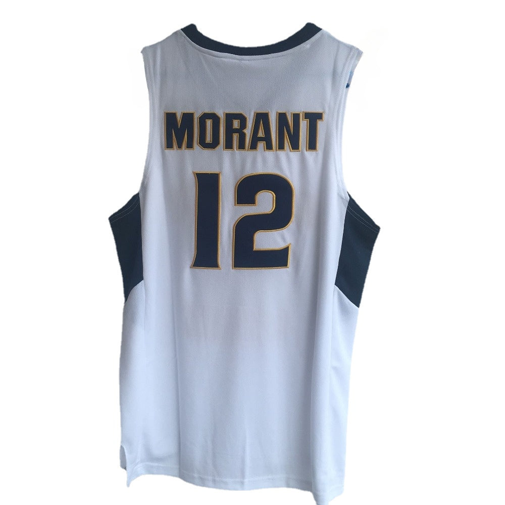 Ja Morant #12 Murray State Basketball Jersey – Yellow / White / Dark Blue (3 Colors)