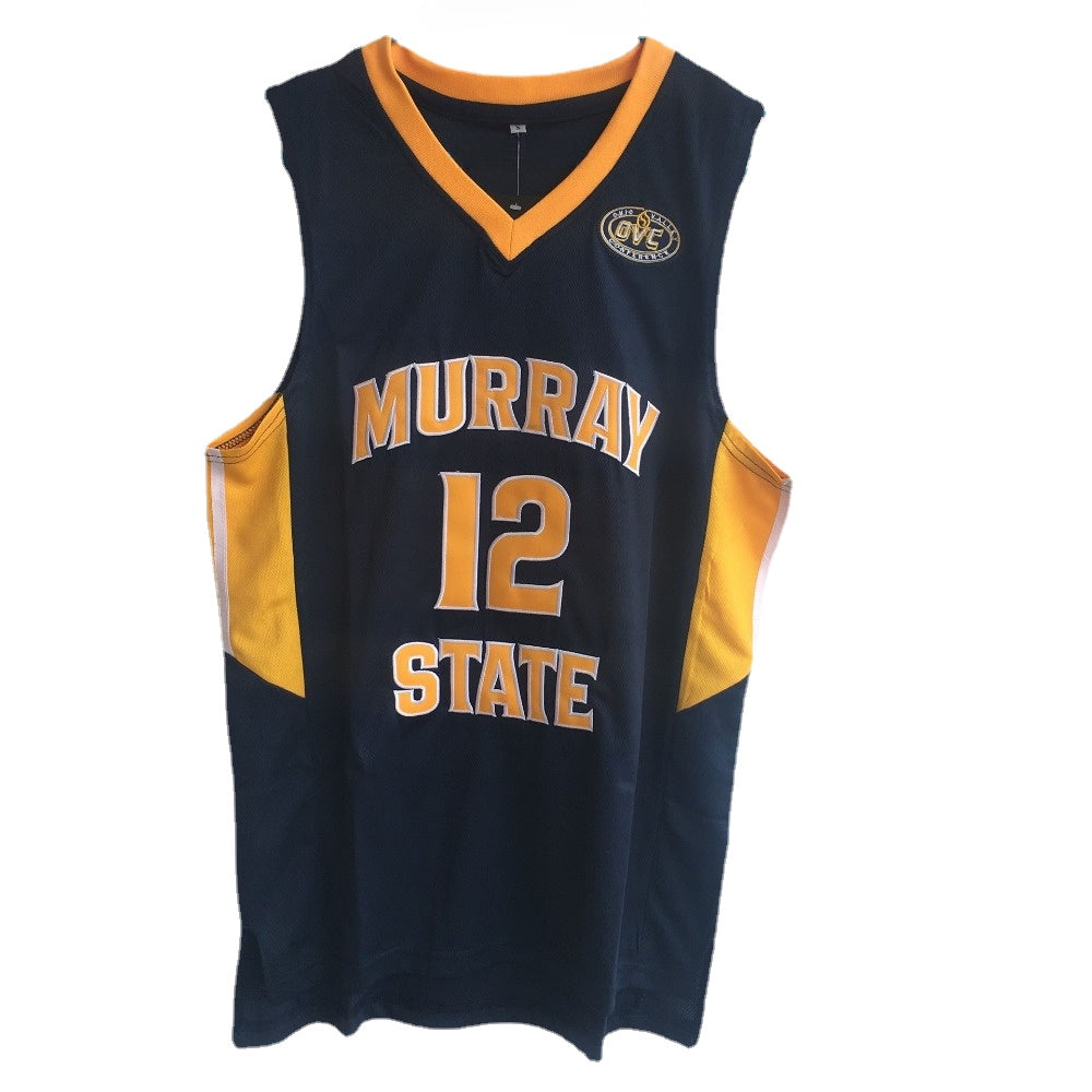 Ja Morant #12 Murray State Basketball Jersey – Yellow / White / Dark Blue (3 Colors)
