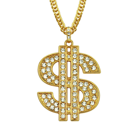 Electroplated Hiphop USD Pendant Necklace Popular Hip Hop Jewelry Men's Necklace Cuban Chain