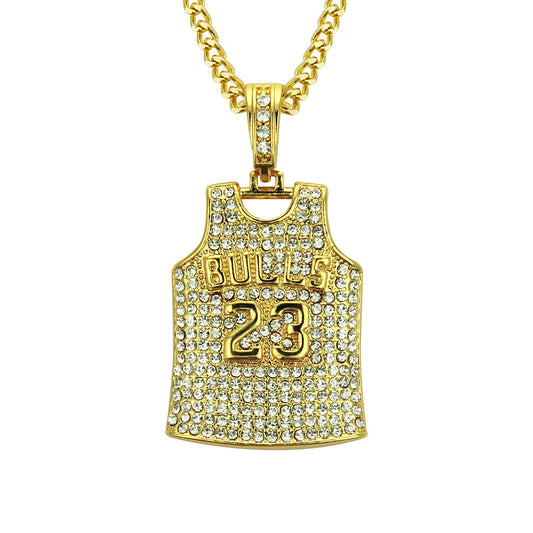 Hip Hop  #23 Jersey Pendant 3D Men's Necklace Jewelry