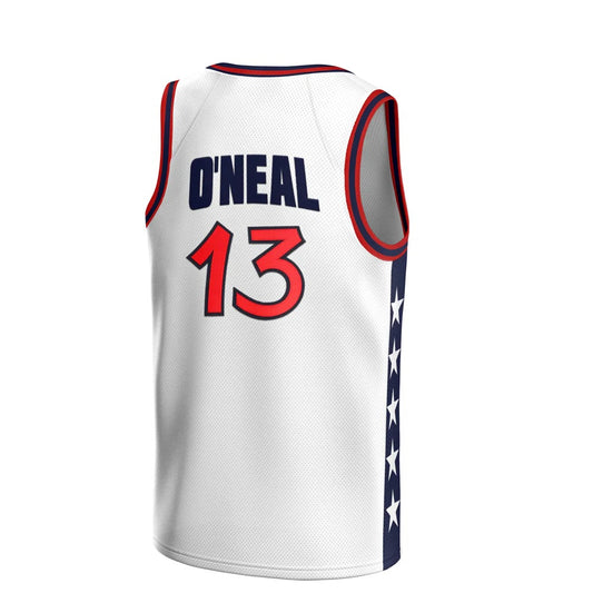 O'Neal #13 USA Dream Team White Basketball Jersey