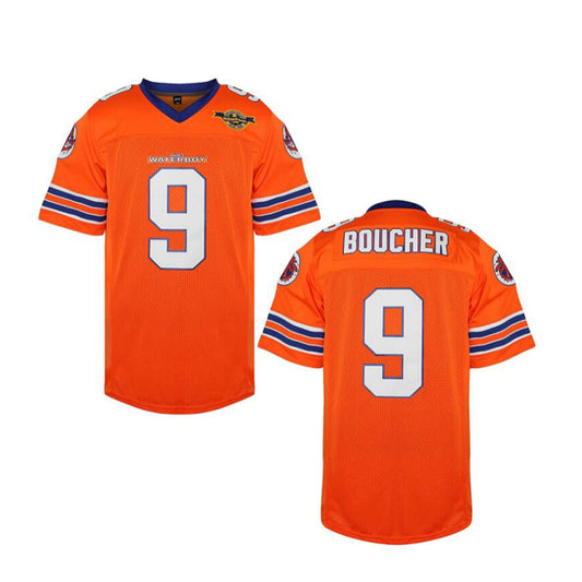 The Waterboy Movie Muddogs Bobby Boucher America Football Jersey #9 Orange Color